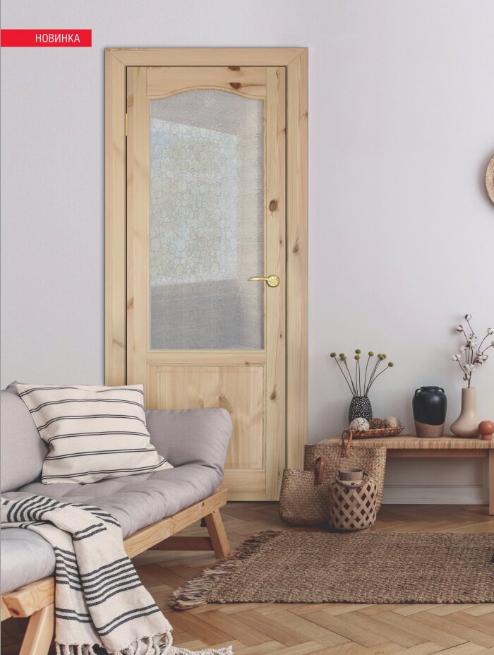 Дверь ЭКО ДГО 1.20 полотно полированное без покраски с остеклением "Стекло рельефное белое", производство компании "Аргус", г. Йошкар-Ола