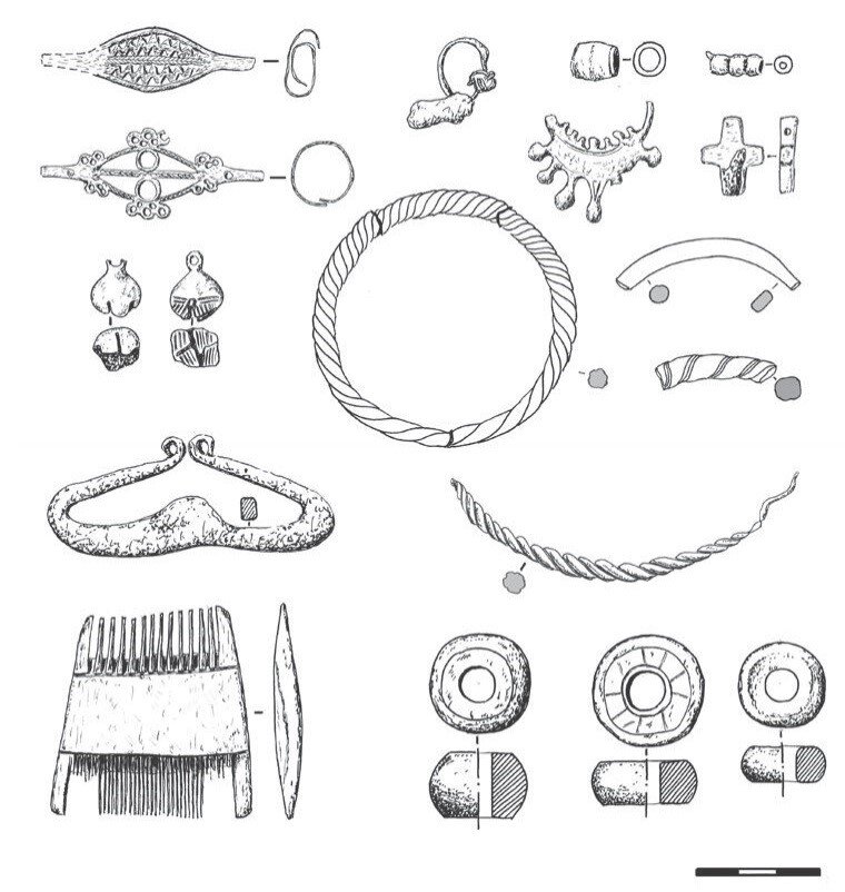 Артефакты домонгольского периода, найденные при раскопках.