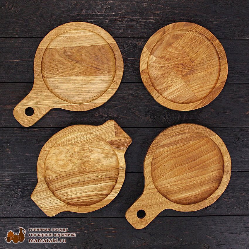 Дубовые доски для подачи, подставки под горячую посуду
