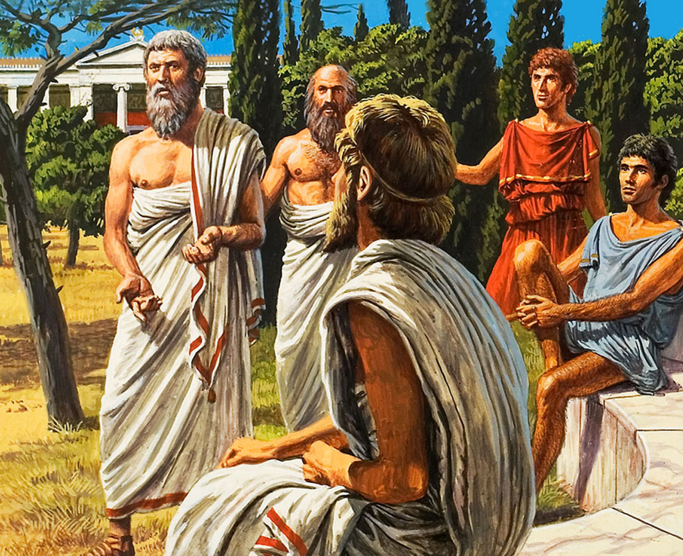 Древнегреческие философы, художник Роджер Пейн  Источник: godsbay.ru