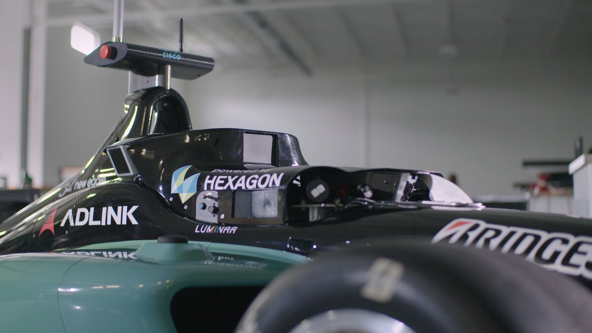 Посмотрите на эту аппаратуру. Фотограф: Indy Autonomous Challenge