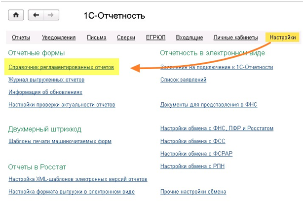 Регламентированная отчетность