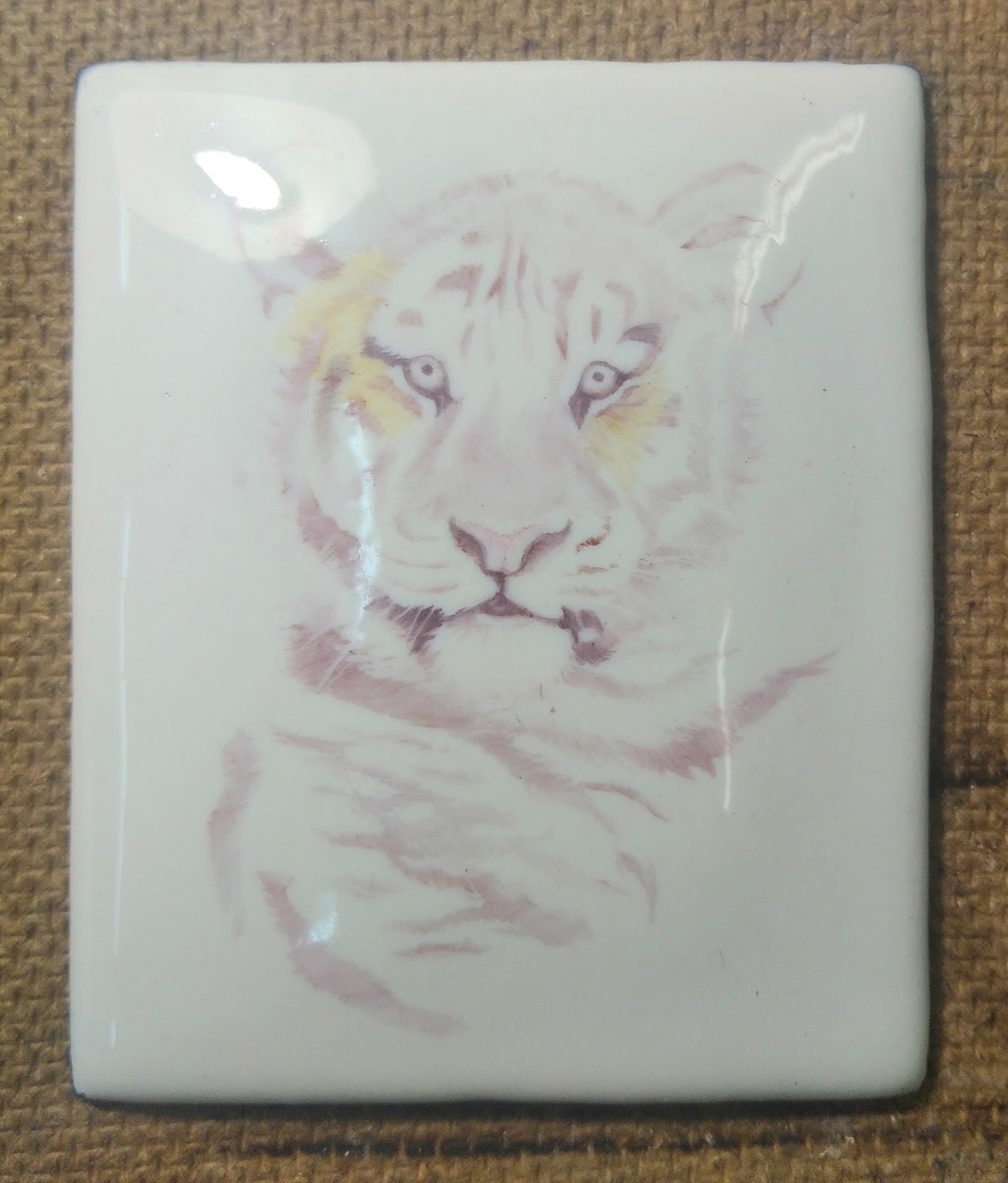 На этом этапе я уже начала прописку жёлтым