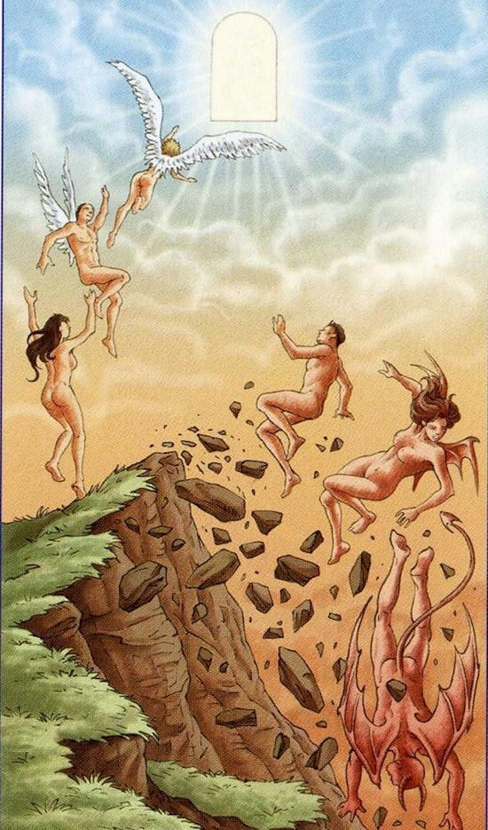 20 Аркан Таро Страшный Суд из колоды "78 Дверей".По моему,очень говорящее изображение.