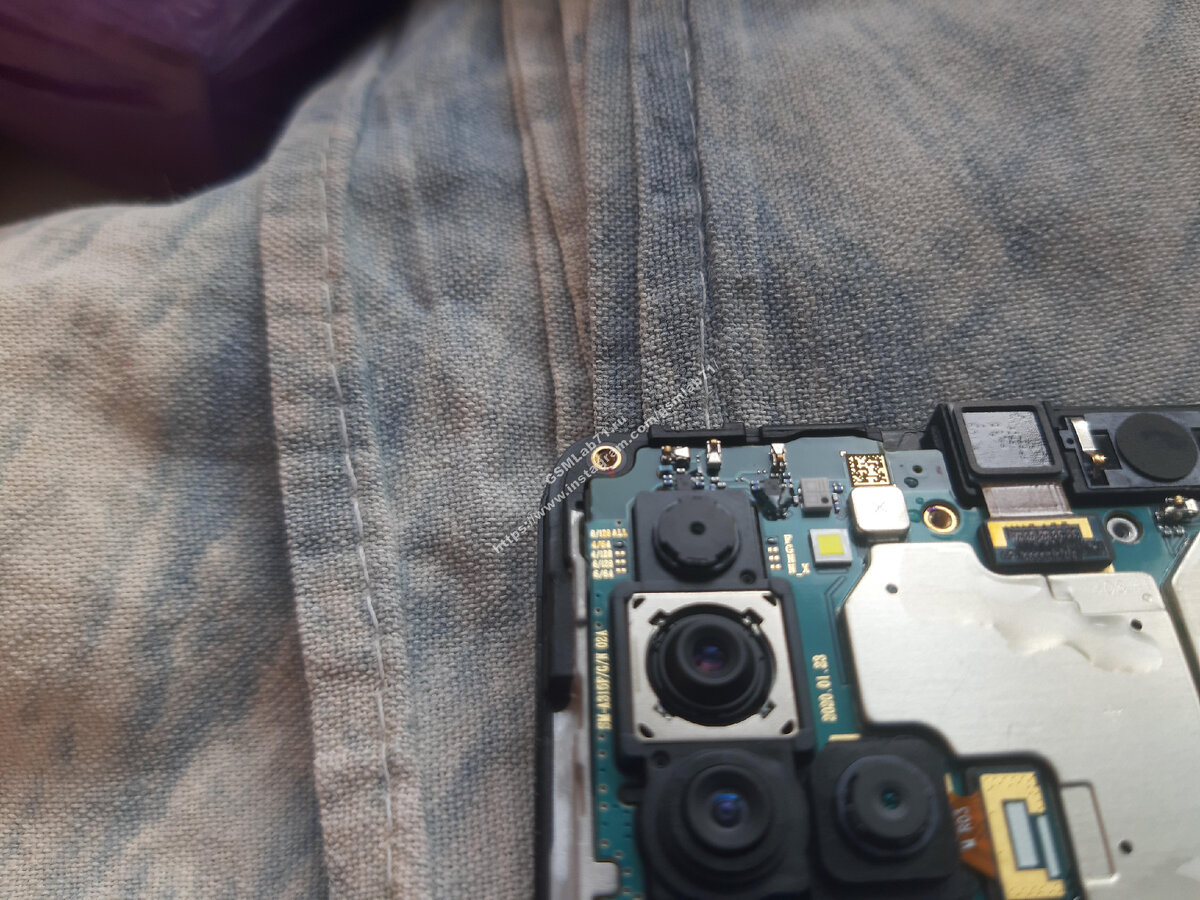 Samung Glaxy A31 (Следы влаги на плате)
