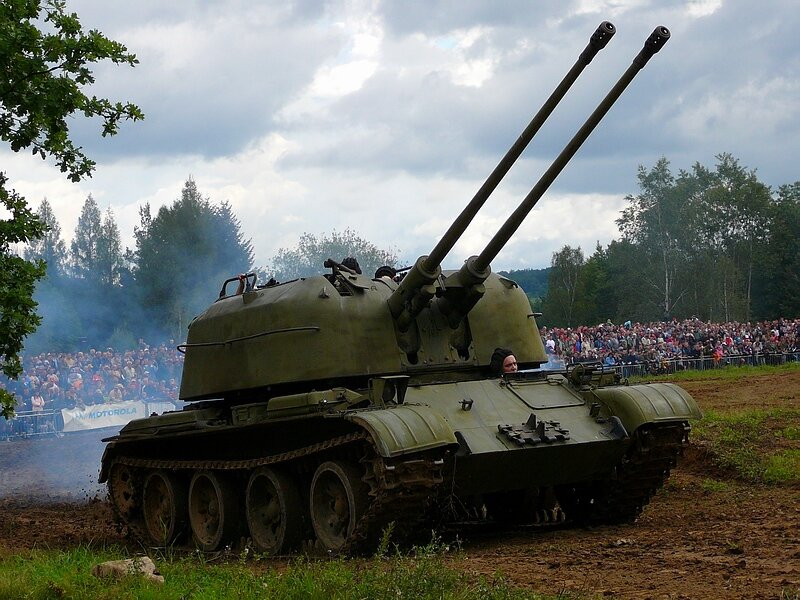 Боевая машина ЗСУ-57-2. Реально существующий прототип.