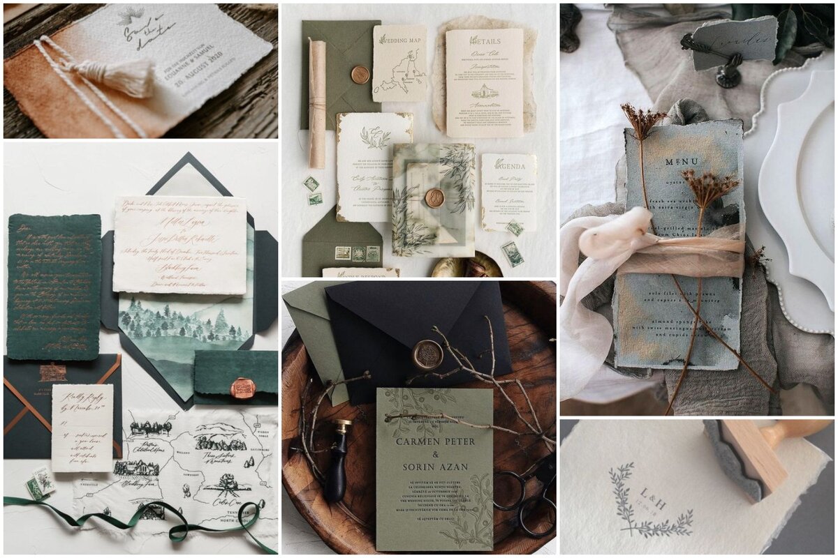 Свадебная полиграфия - эстетика вашей свадьбы с первых аккордов. Фото вдохновение Pinterest