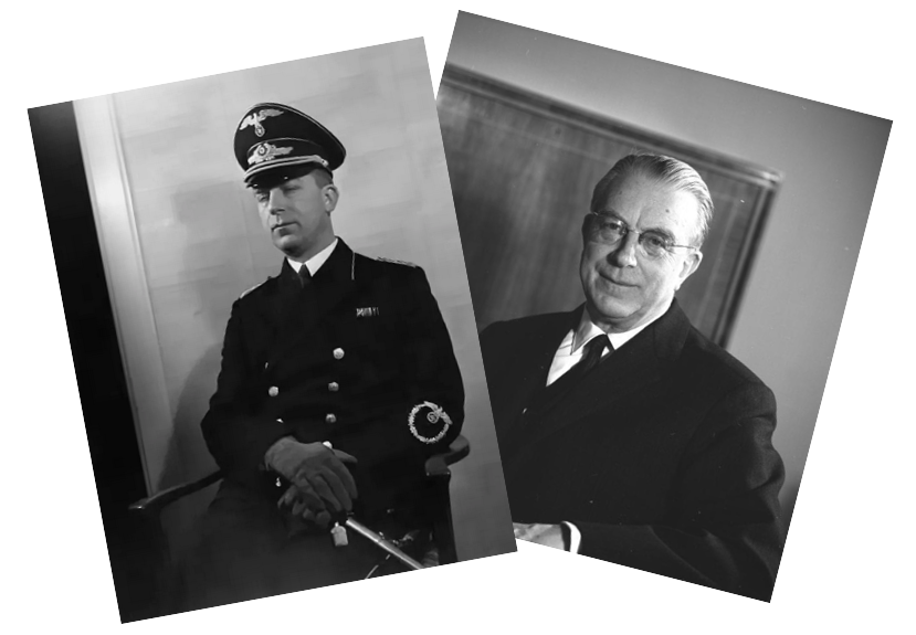 Ганс Глобке в годы Третьего рейха и в послевоенное время (1963 год). 