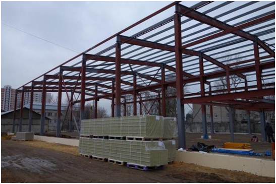                              Рисунок 2. Кровельные конструкции готовы к монтажу панелей