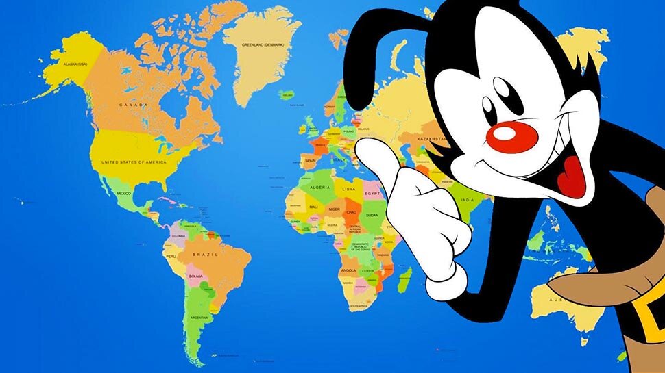 Yakko’s World — это песня, исполненная Якко из «Озорных анимашек» (Animaniacs), в которой он перечисляет почти все страны мира (1993).