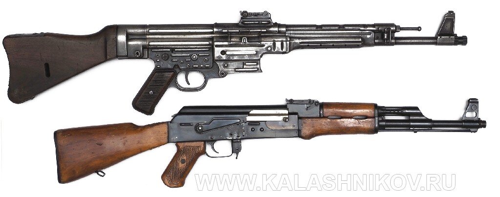 Стоит от АК и StG44 отделить характерные секторные магазины и архитектурные различия конструкций становятся заметнее 
