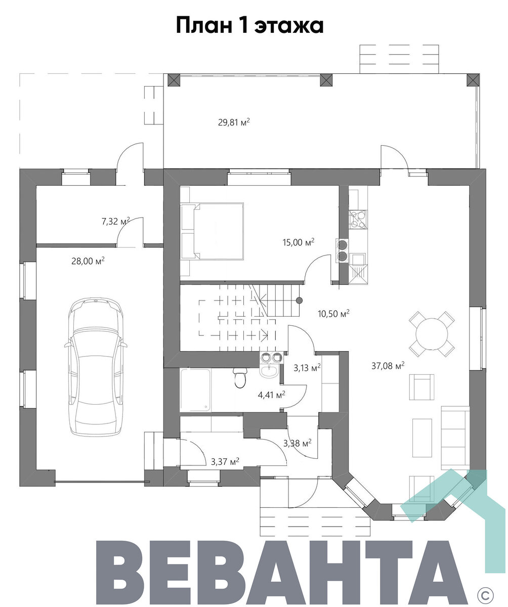 Поэтажная планировка дома