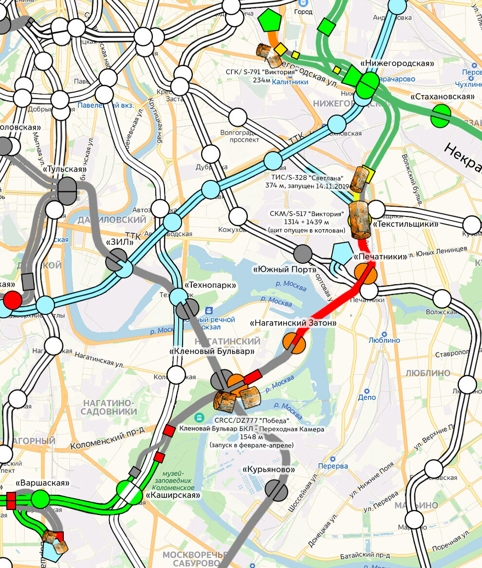 Метро нагатинская москва на схеме метро
