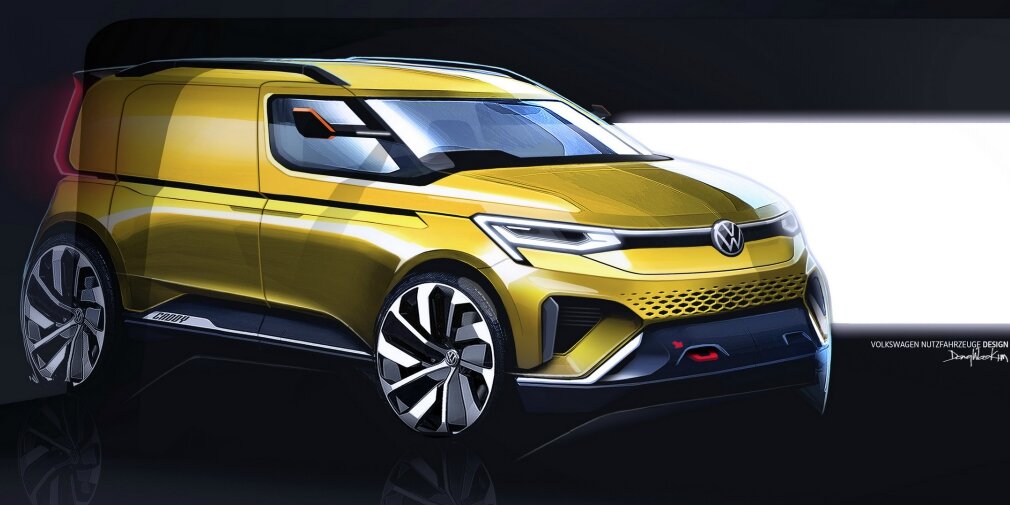Volkswagen опубликовал первые изображения коммерческого автомобиля Caddy следующего поколения 
