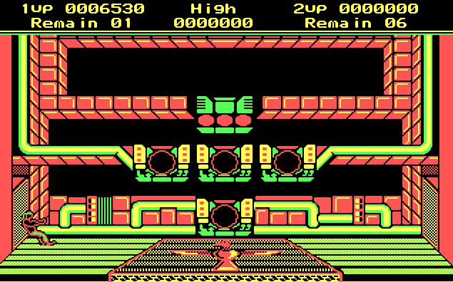 Босс 4 уровня «Godomuga» в игре «Contra» на PC MS-DOS