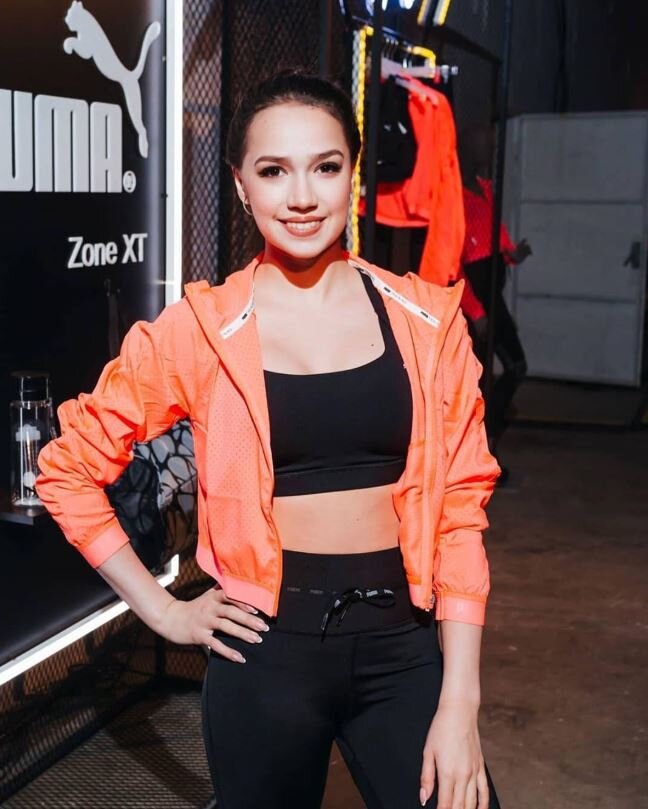 Алина Загитова на тренировке Puma. Источник: vk.com/pazagitova