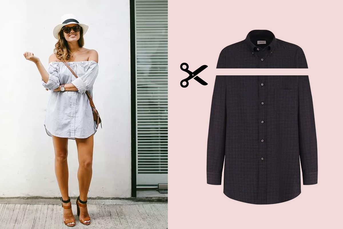 Ловким движением руки старая рубашка превращается в новое платье