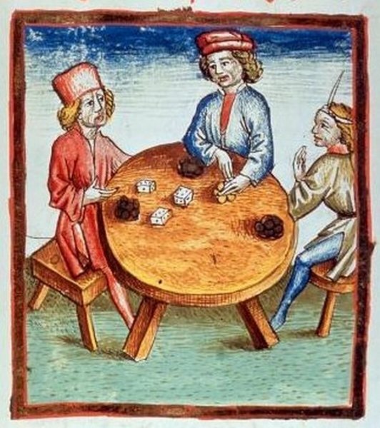 Миниатюра из средневековой рукописи.