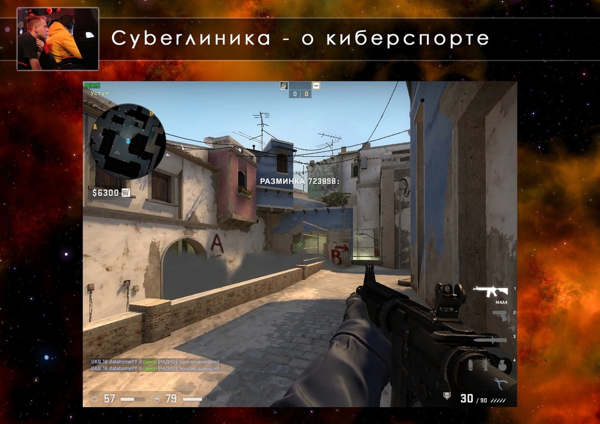 Занимаю мид с помощью дымовых гранат и союзников на карте de_mirage