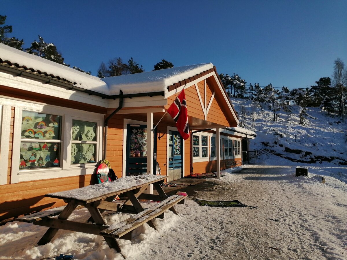 Здание норвежской начальной школы. Фото автора.