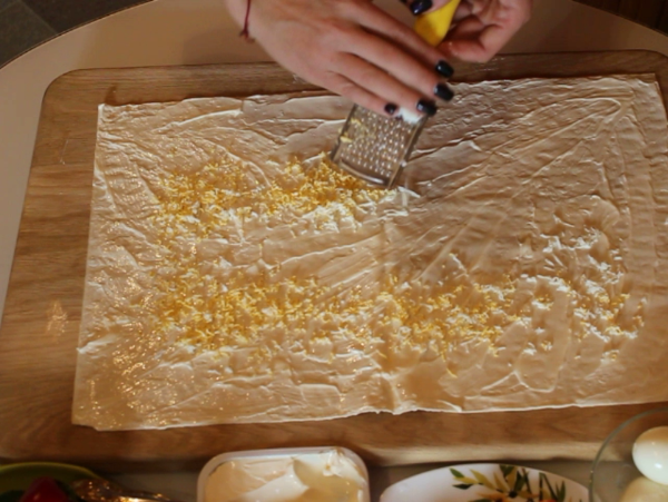 Лаваш с овощами и крабовыми палочками - рецепты Сеничкина