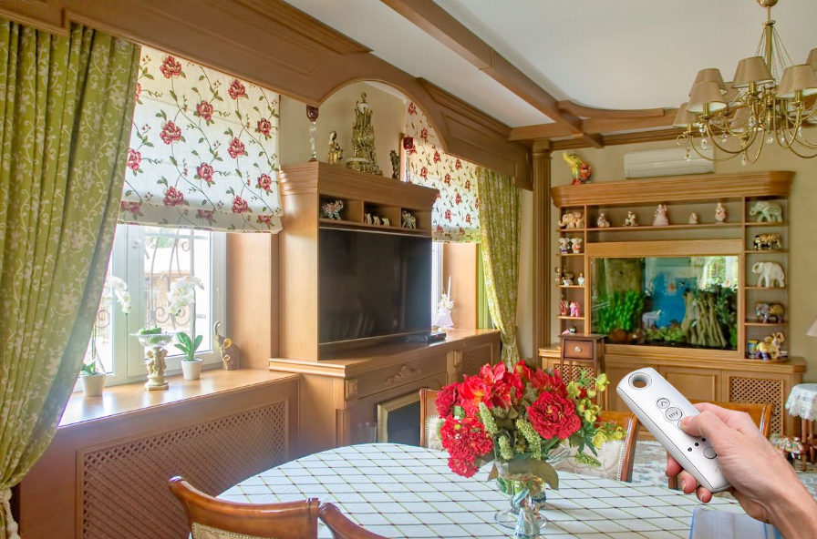 Римские шторы, которые управляются пультом. Подходят в любой интерьер и дизайн