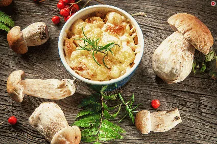 Изначально жульен представлял собой салат или суп, приготовленный из тонко нарезанных овощей.