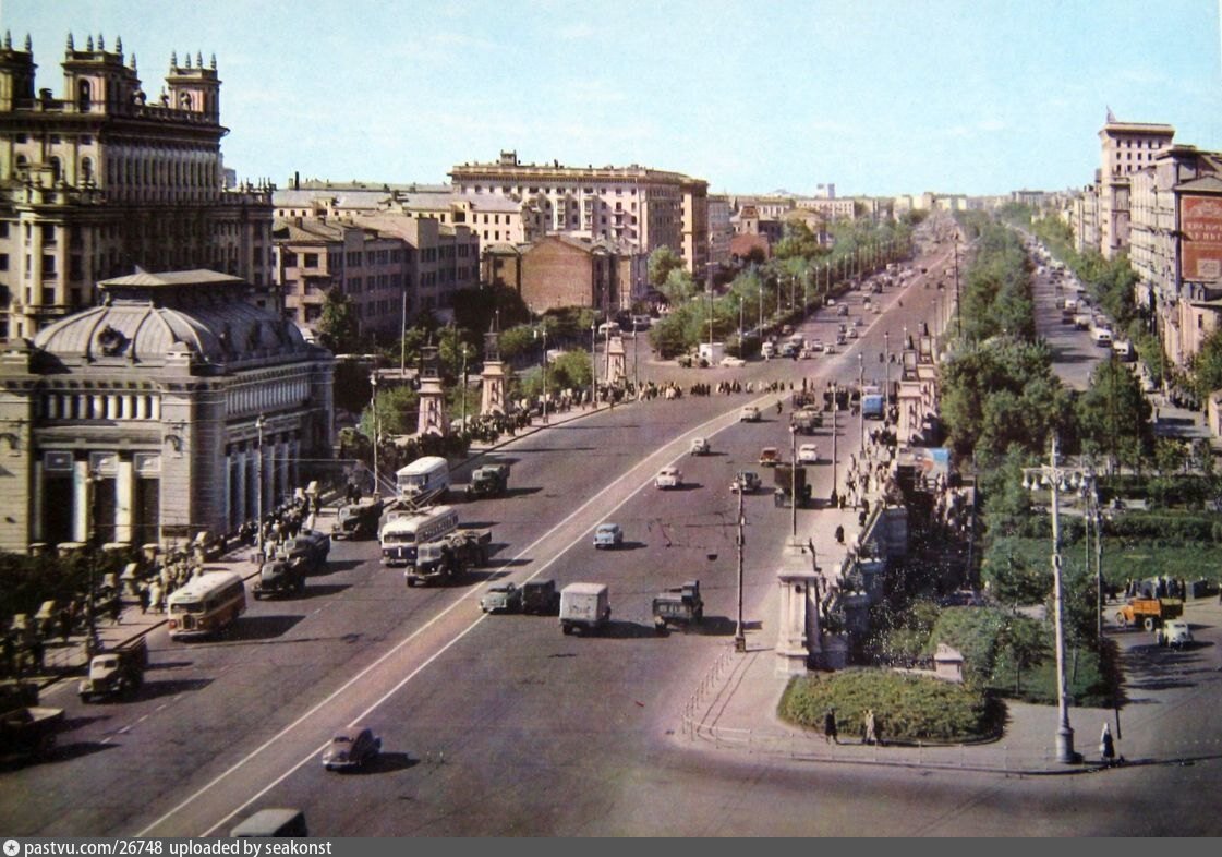 Ленинградский проспект, 1960 г. Подпись на вотермарке:uploaded by seakonst