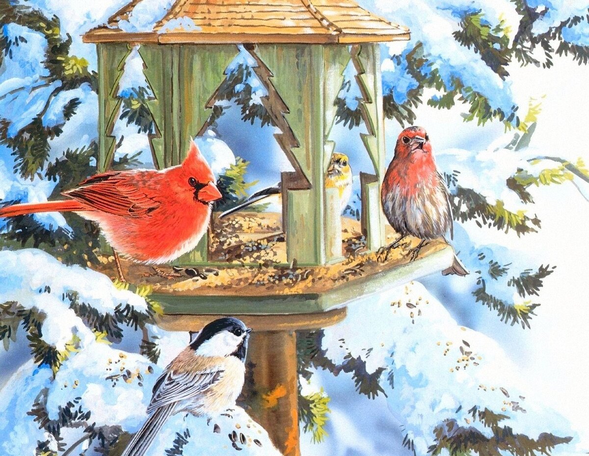 Не забывайте зимой про птиц, которые являются защитниками наших садов от насекомых. 