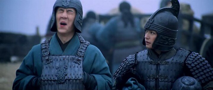 Кадр из фильма. Мулан и друг Тигр