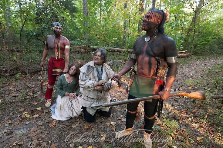 Индейские пленники, современная реконструкция