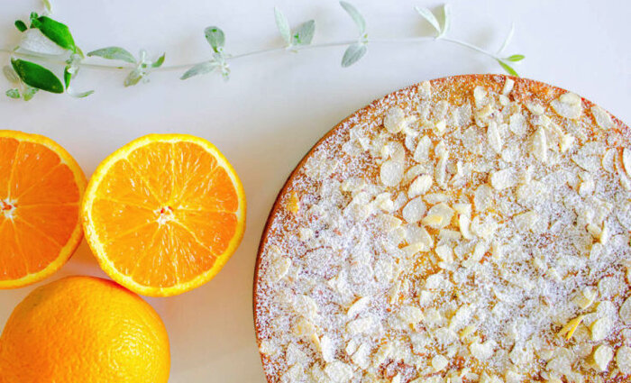 рецепт миндального торта с апельсинами