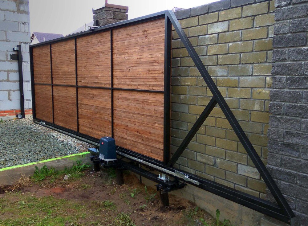 Консольные откатные (сдвижные) ворота