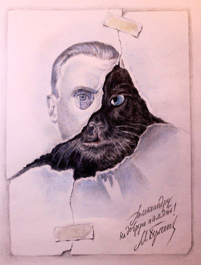 Кот бегемот картина маслом