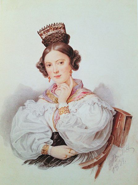 Софья Александровна Волкова, Александр Брюллов, 1831.  (сс) Wikimedia Commons