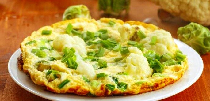 Цветная капуста с яйцами