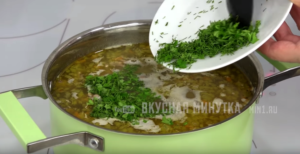 Зелень в супе