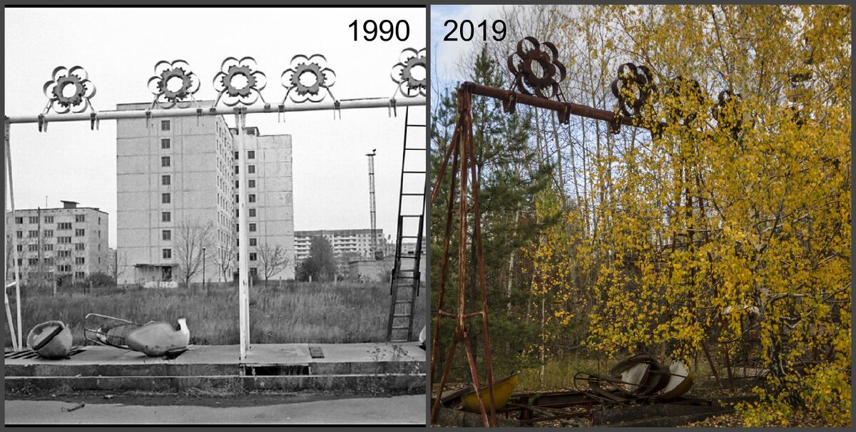 Чернобыль фото до и после Город Припять спустя годы после аварии на ЧАЭС. Что там поменялось без людей? Ис
