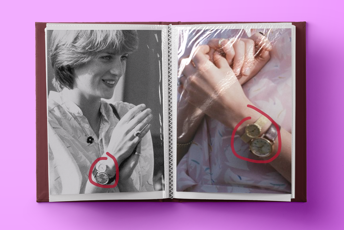 Принцесса Диана с 2 часами на запястье, Google картинки