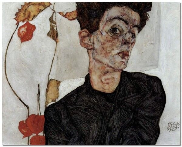 Эгон Шиле "Автопортрет". 1912