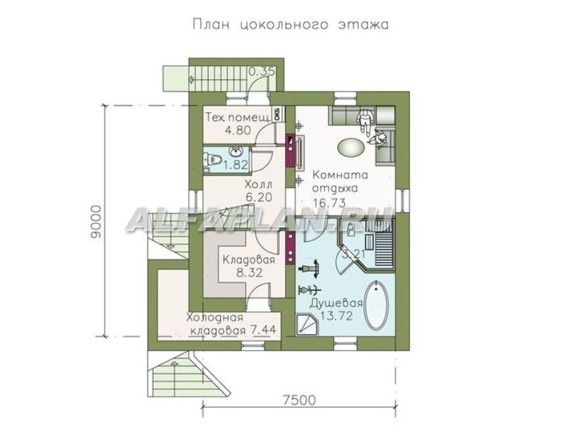 Проект рационального дома 103АС «Оптима», с цокольным этажом, 114+55м2 |  Популярные проекты домов Альфаплан | Дзен