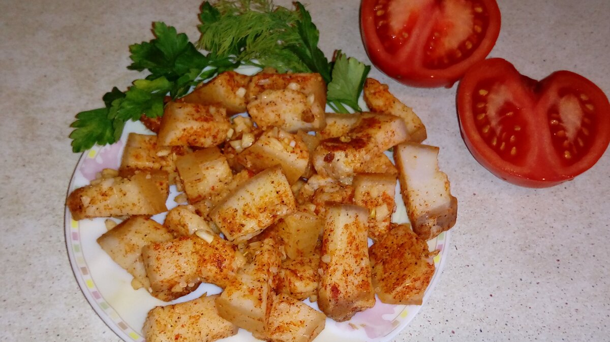 Закуска из сала, м-ммм вкусно!