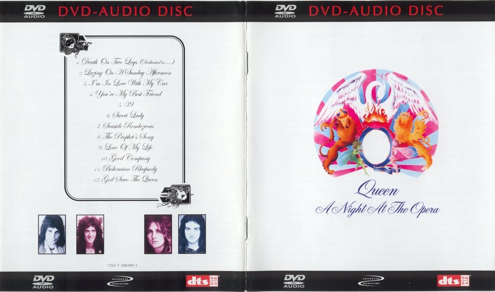 Queen - A Night At The Opera (DVD-Audio MLP 5.1) - обложка буклета  - фото автора