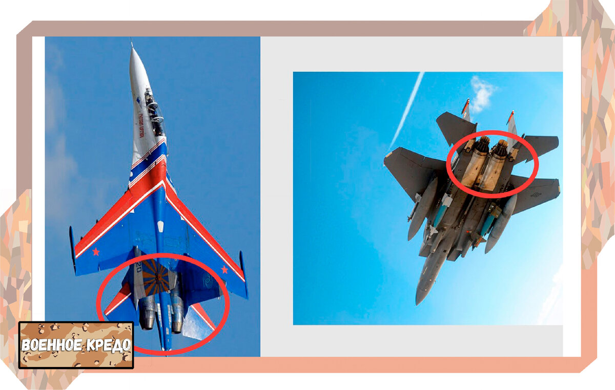 Сравнение американских и российских истребителей (слева наш, справа американский). Фото в свободном доступе