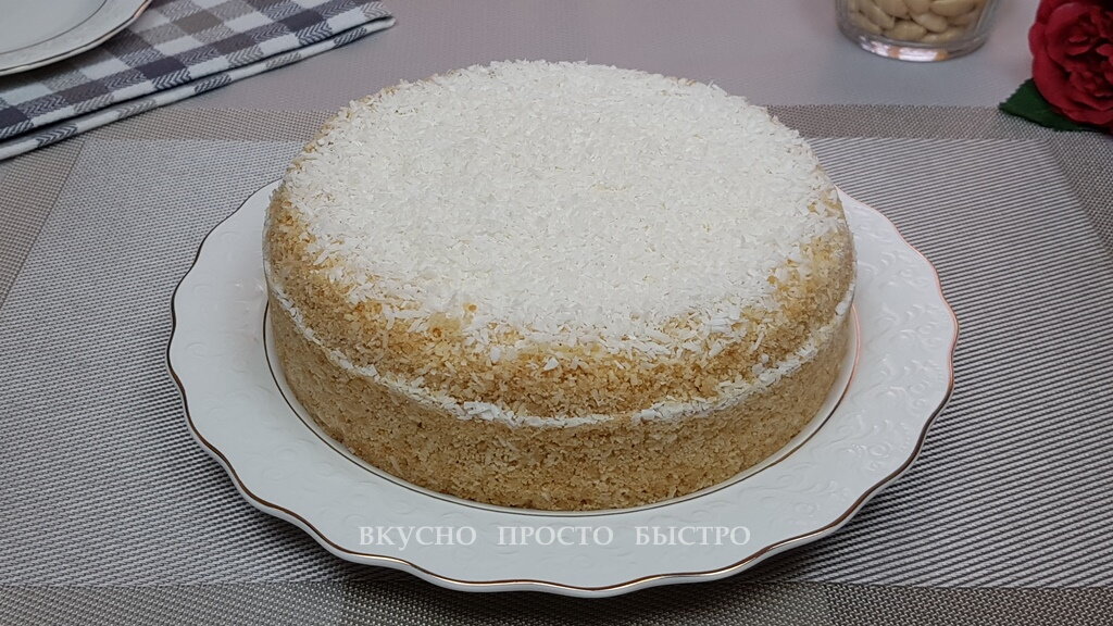Торт Рафаэлло без выпечки - рецепт на канале Вкусно Просто Быстро