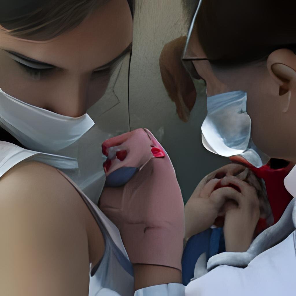 Уберем слово "принудительная" - "добровольная вакцинация covid-19". Тут есть что-то медиционское: маски, плечо, сросшиеся (на заднем плане) руки... На что намекает ИИ?