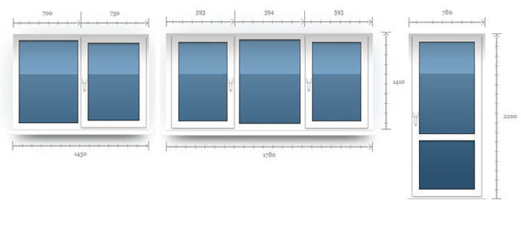 Стандартные ПВХ конструкции для сравнения стоимости