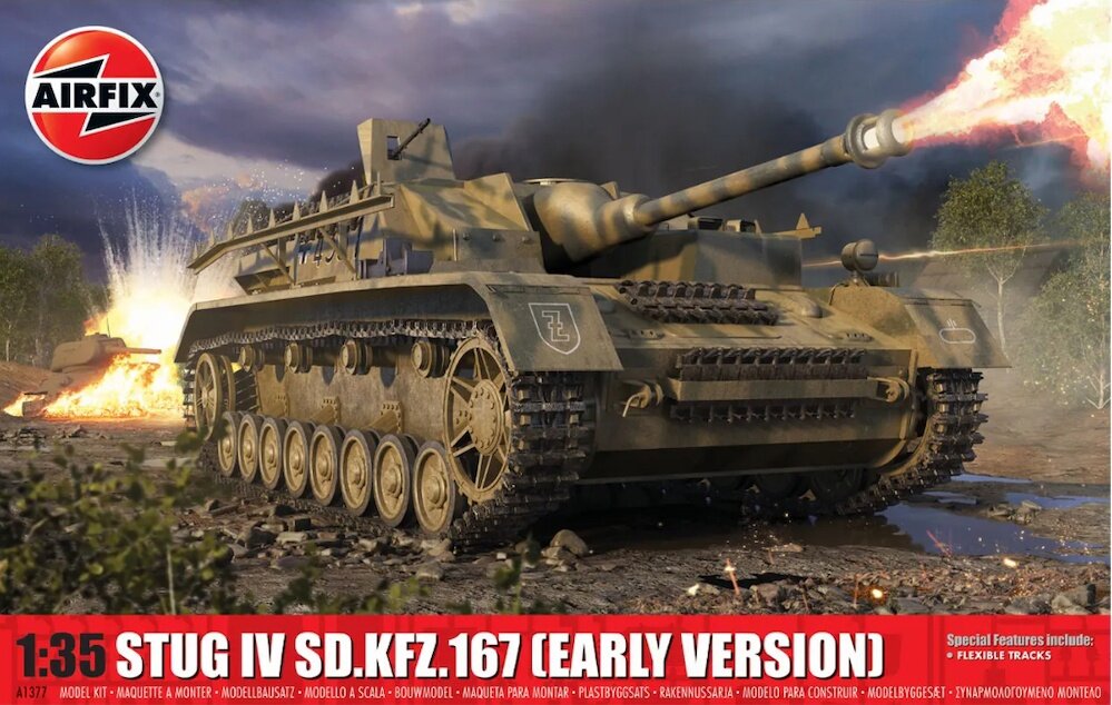 Бокс-арт набора Stug IV Sd.Kfz.167 (Early version) (фото с сайта uk.airfix.com)