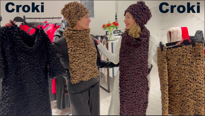 Crokis. модный дом croki. концептуальное платье. вязаная ящерка крючком. бренд концептуальной одежды croki.