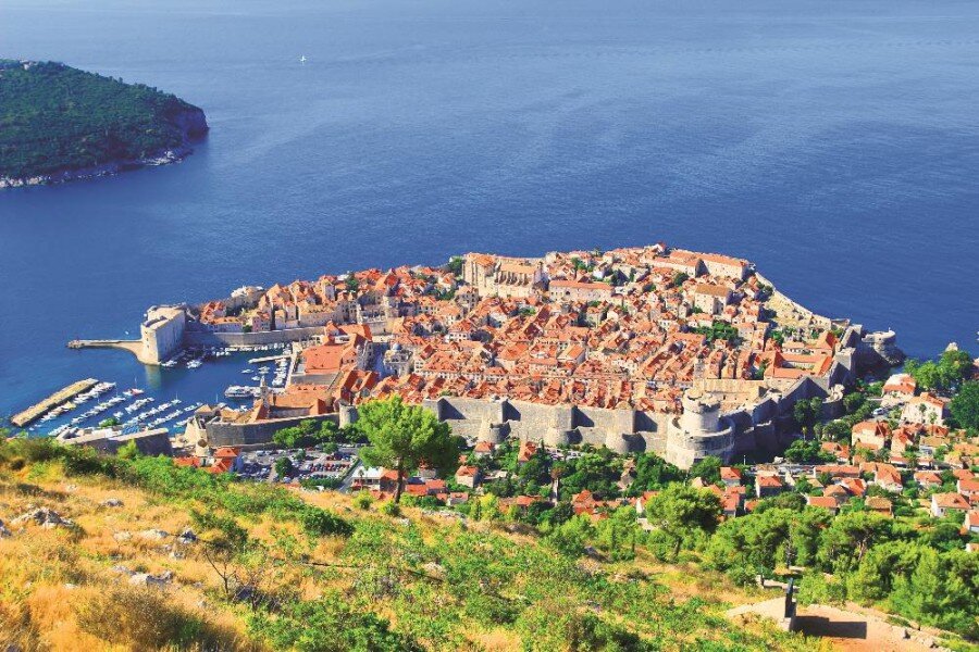 фото затвора. Панорама Дубровника